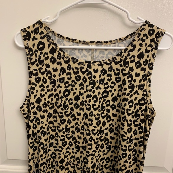 NWT Leopard Print Sleeveless Dress - Picture 3 of 6